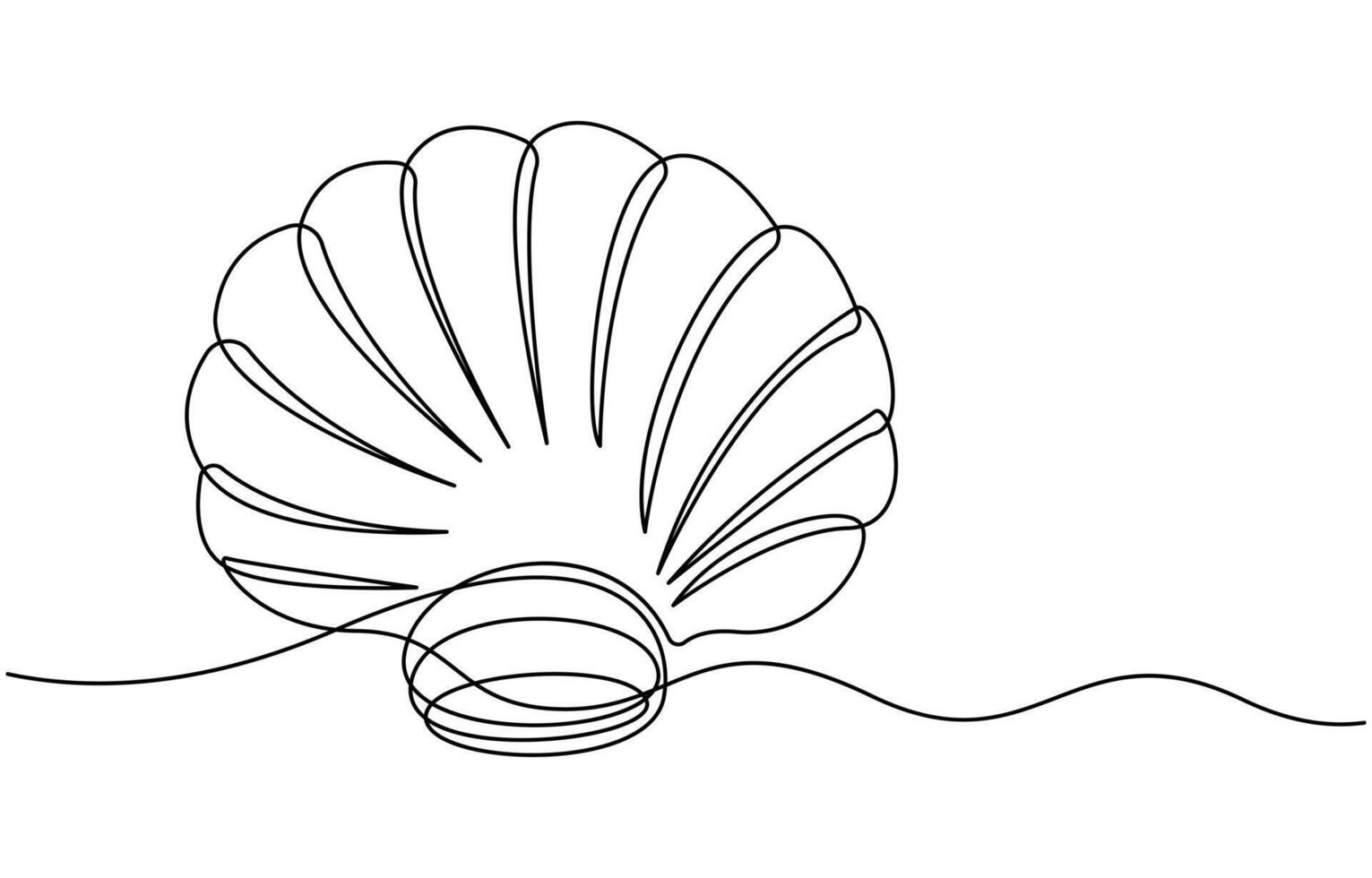 Seashell symbol and banner of beauty spa and wellness salon vector
