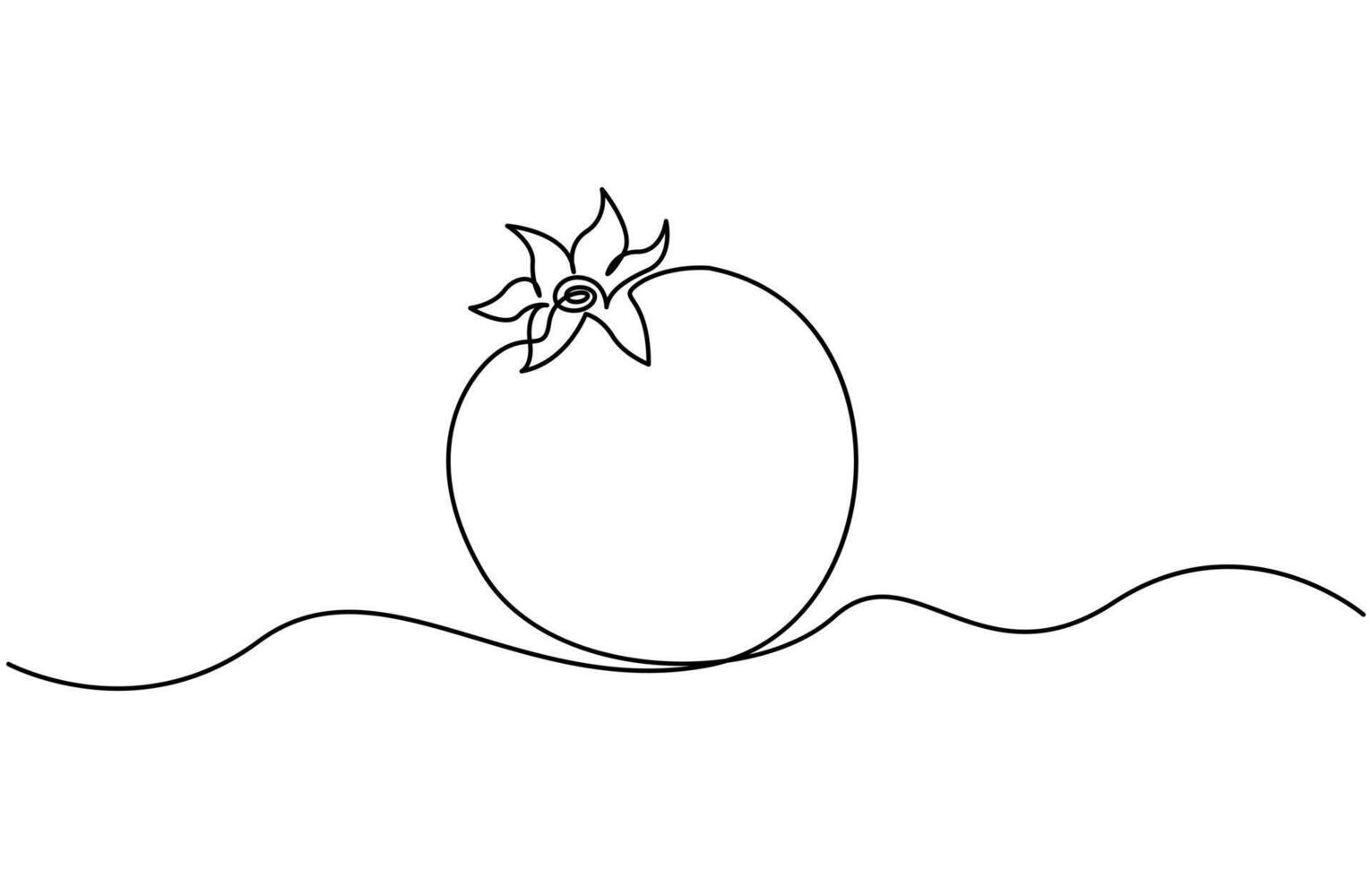 One line drawing of fruit vector