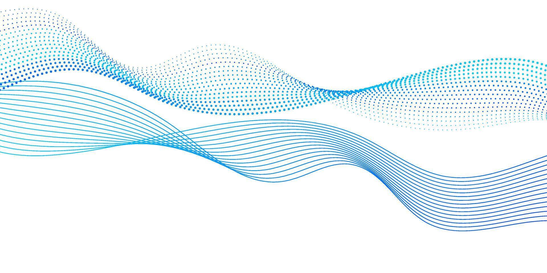 Abstract blue wave background vector