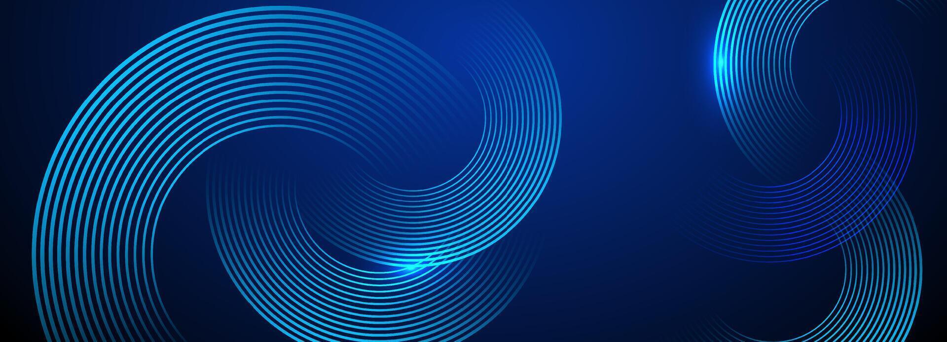 Abstract blue background with waves vector