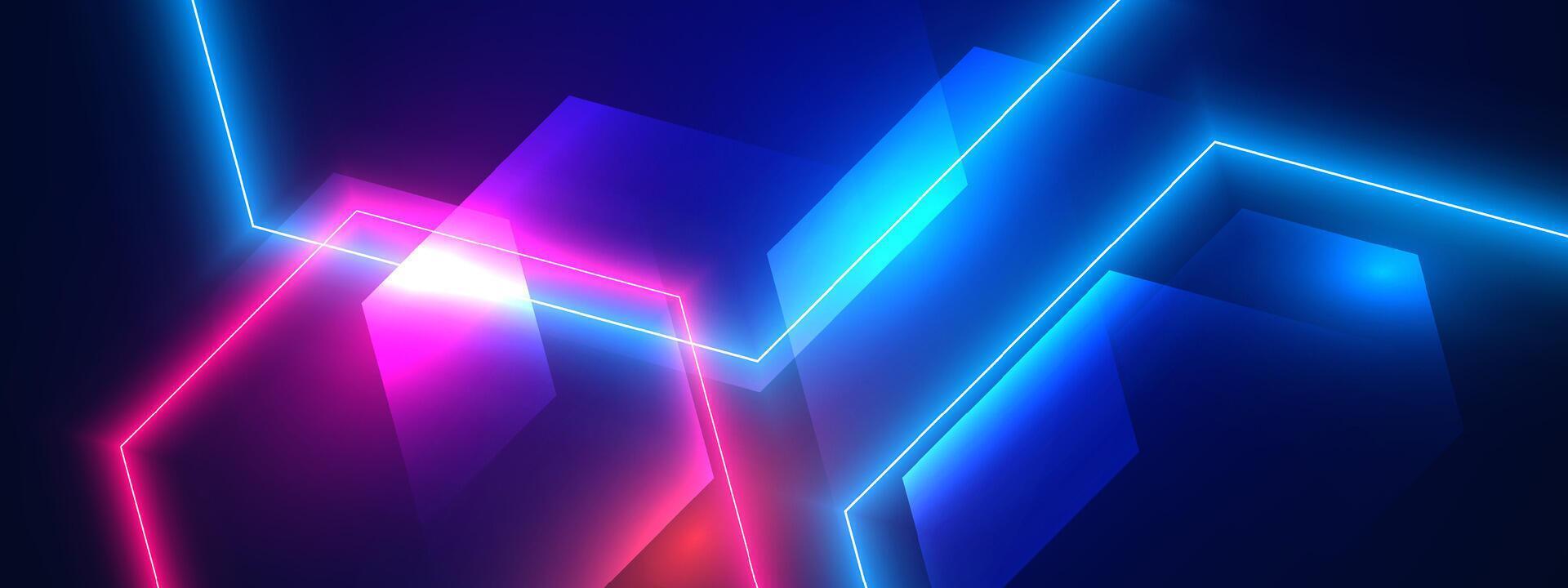 Abstract neon lights on a dark background vector