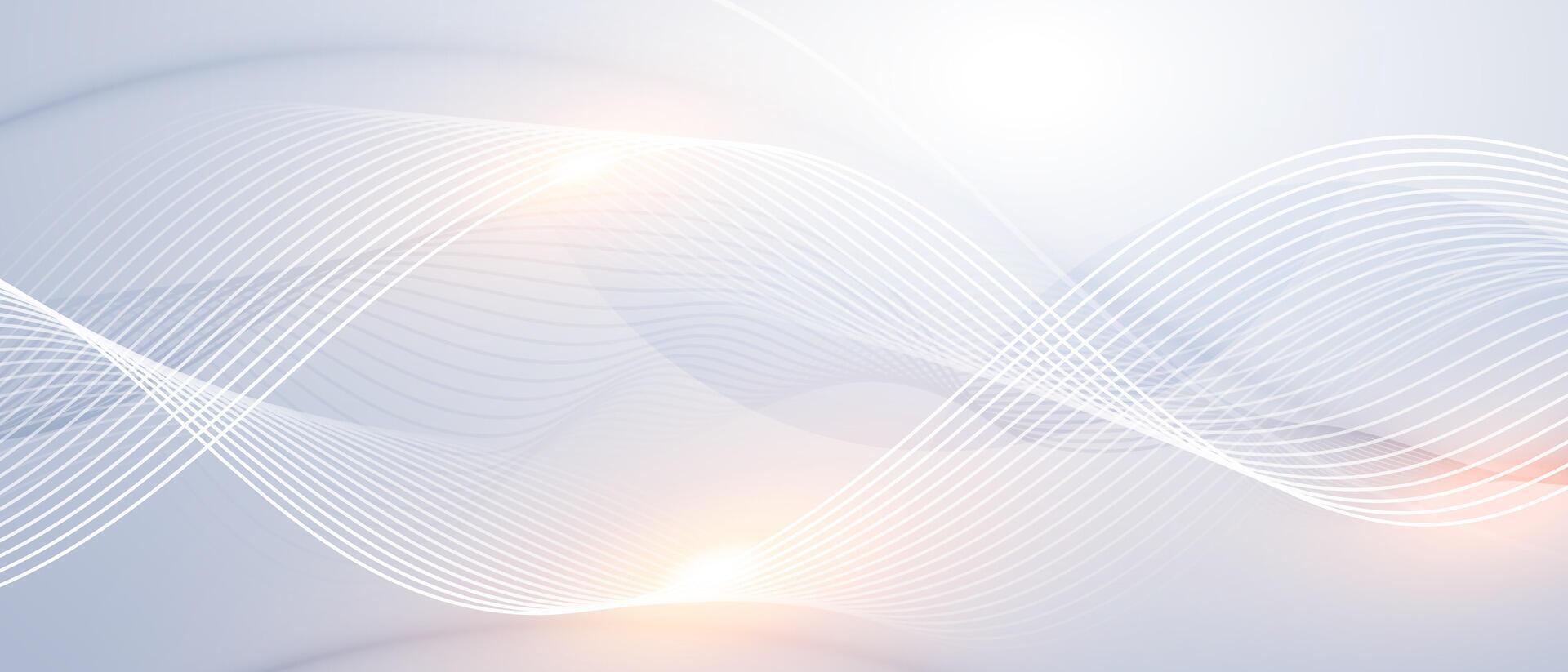 Abstract background with waves and light vector