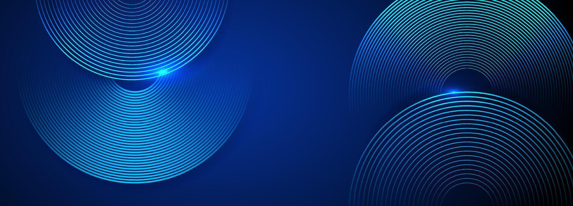 Abstract blue waves background with glowing lines vector