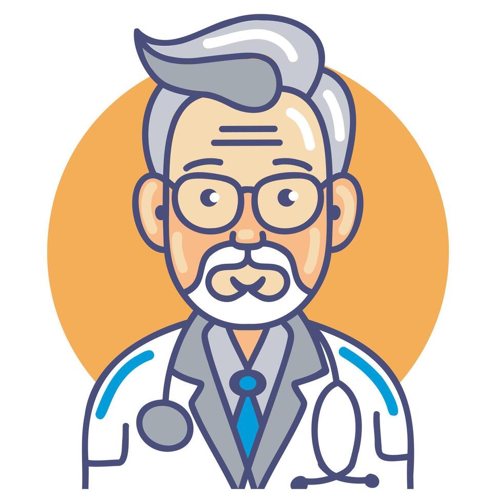 Doctor medicine icons. bright one line icon vector