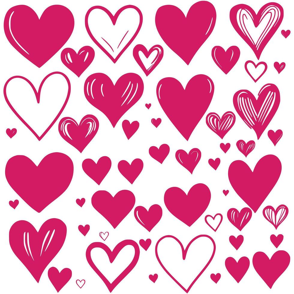 Love and Romance Hearts for Valentine's Day vector