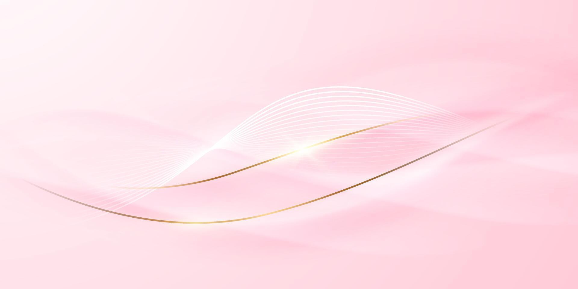 Abstract background design, modern pink and gold geometric element design. vector