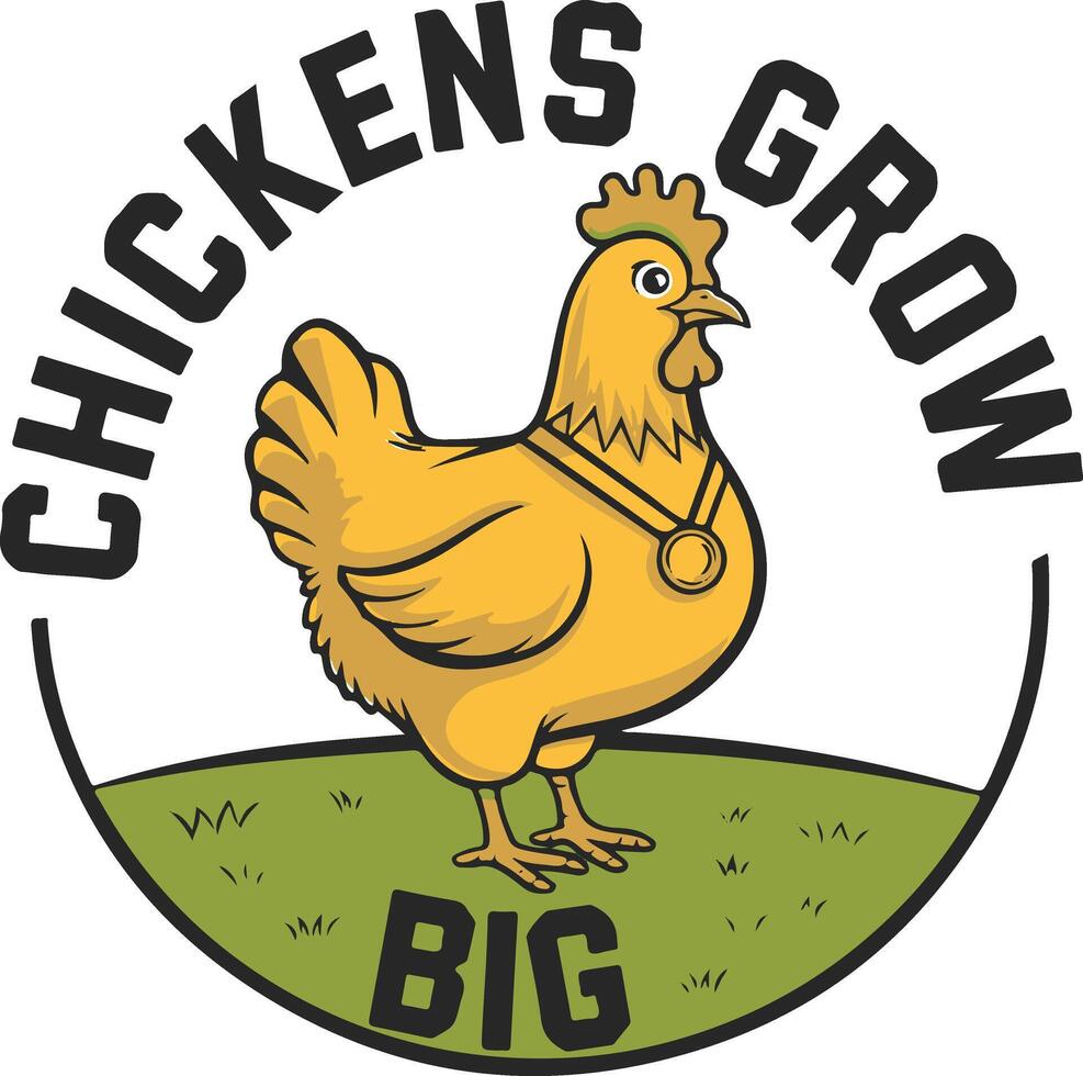 A logo for chicken project vector