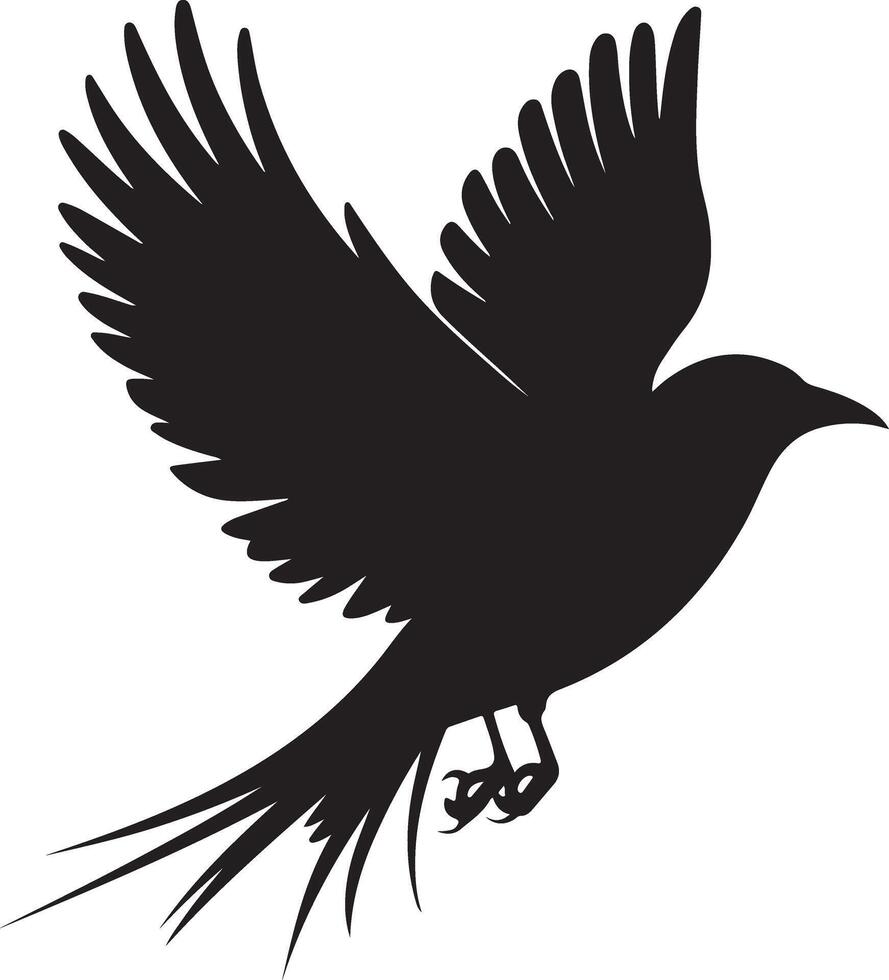 A bird silhouette art on white background vector