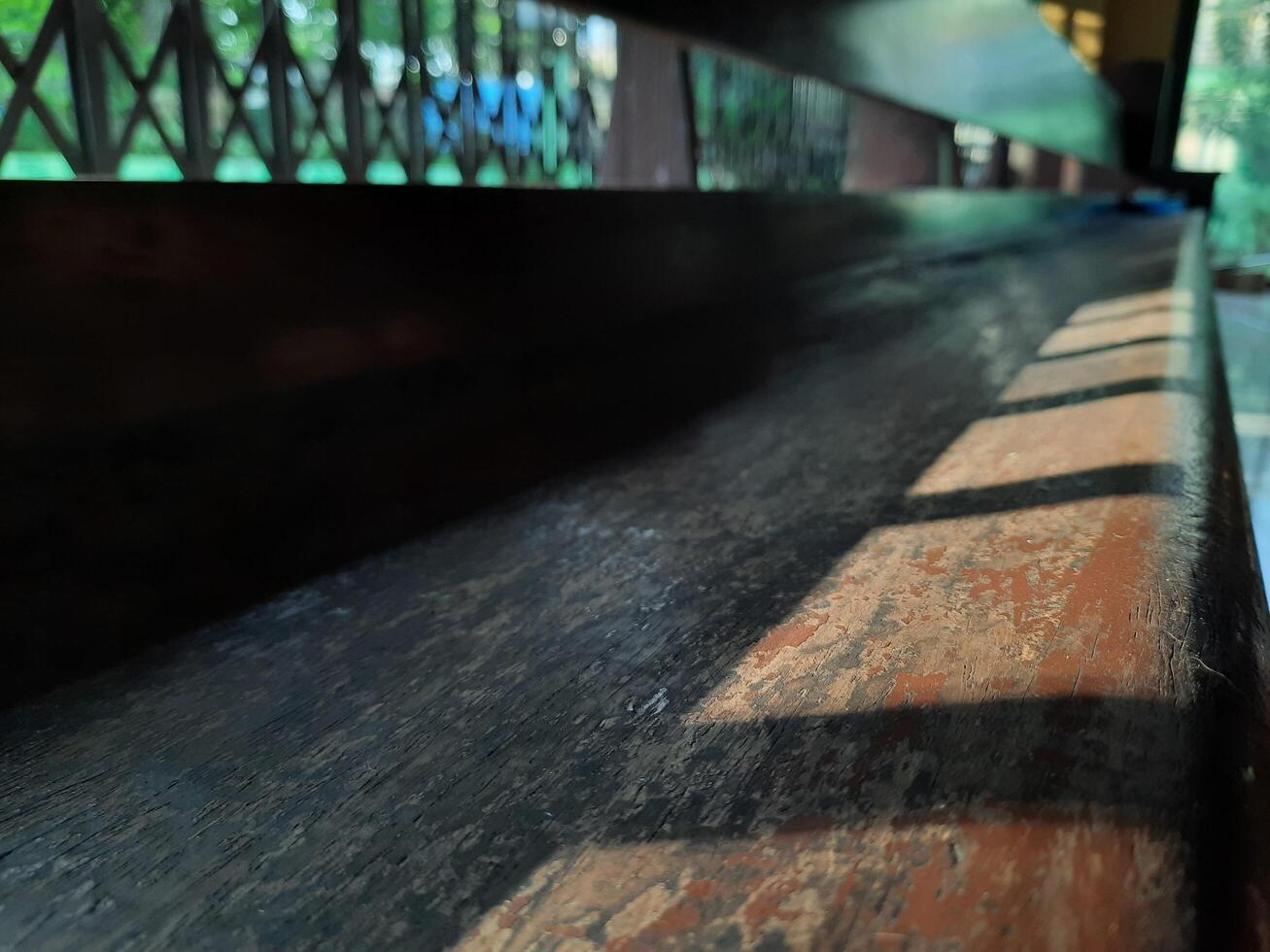 close up photo of a pew