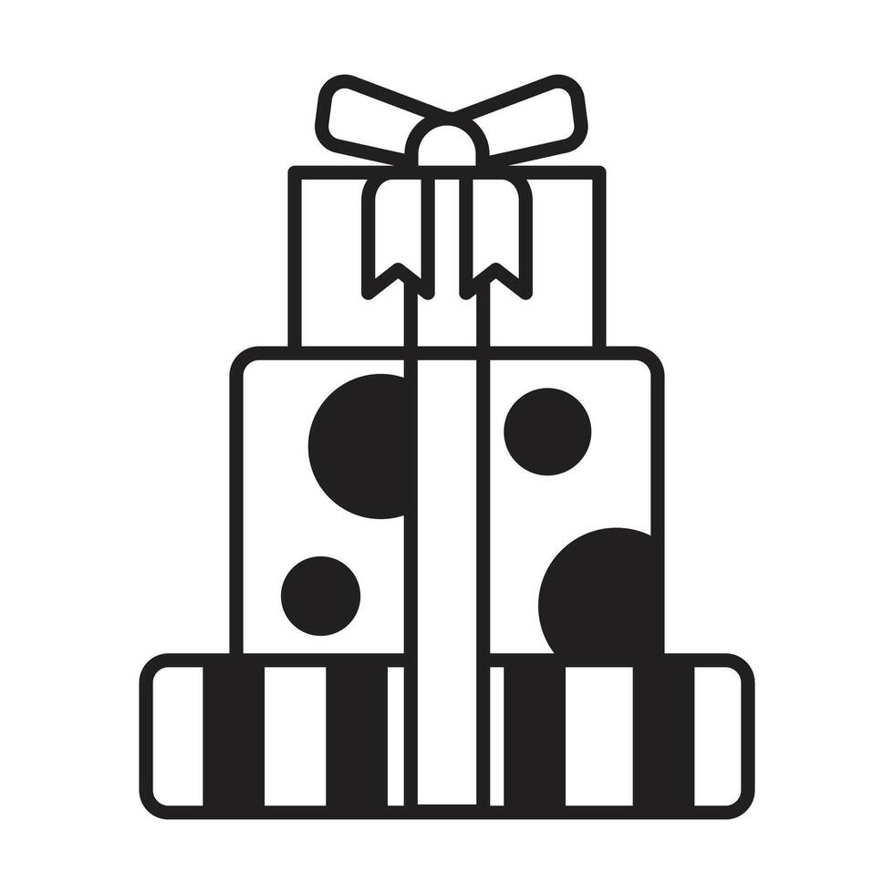 Gift icon on white background vector