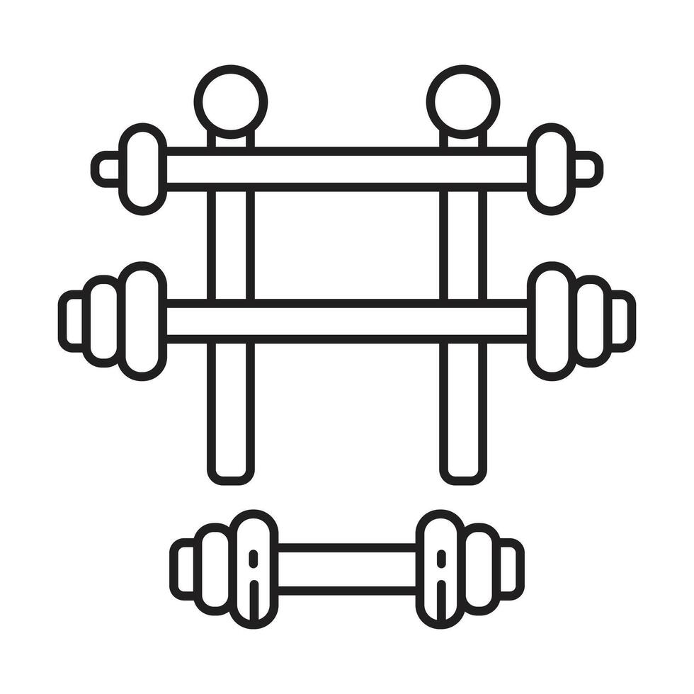 Dumbbells icon on white background vector