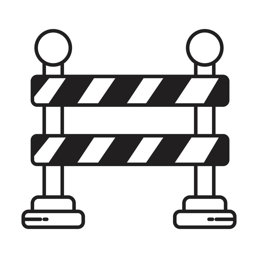 Barrier icon on white background vector