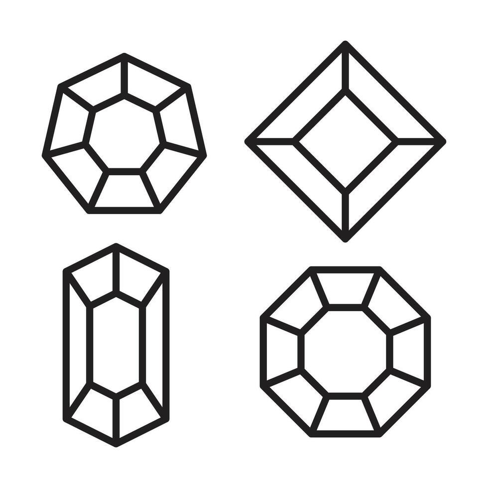 gem icon on white background vector