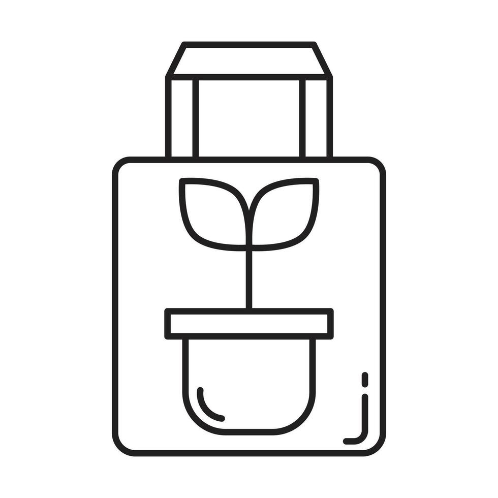 Cloth bag icon on white background vector