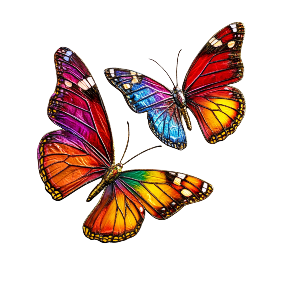 A colorful butterflies png