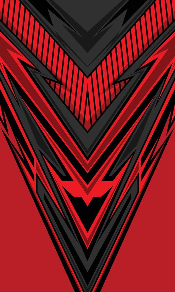 Modern red and black geometric stripes wallpaper for sublimation jersey vector