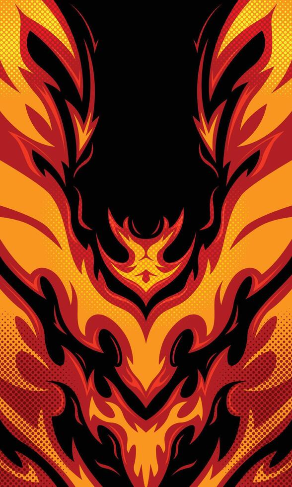 Abstract modern flame wallpaper for sublimation jersey vector