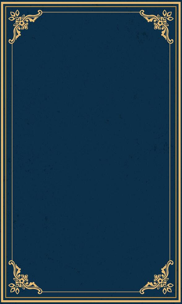 Luxury gold vintage blank frame invitation cover template vector