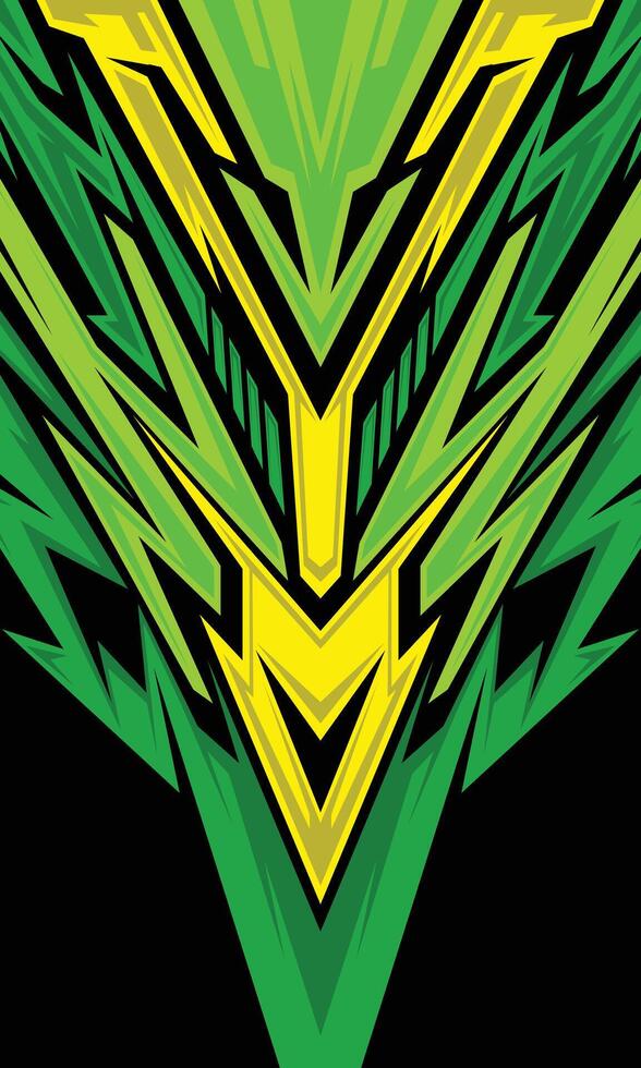 Abstract green geometric stripes modern background for sublimation jersey vector