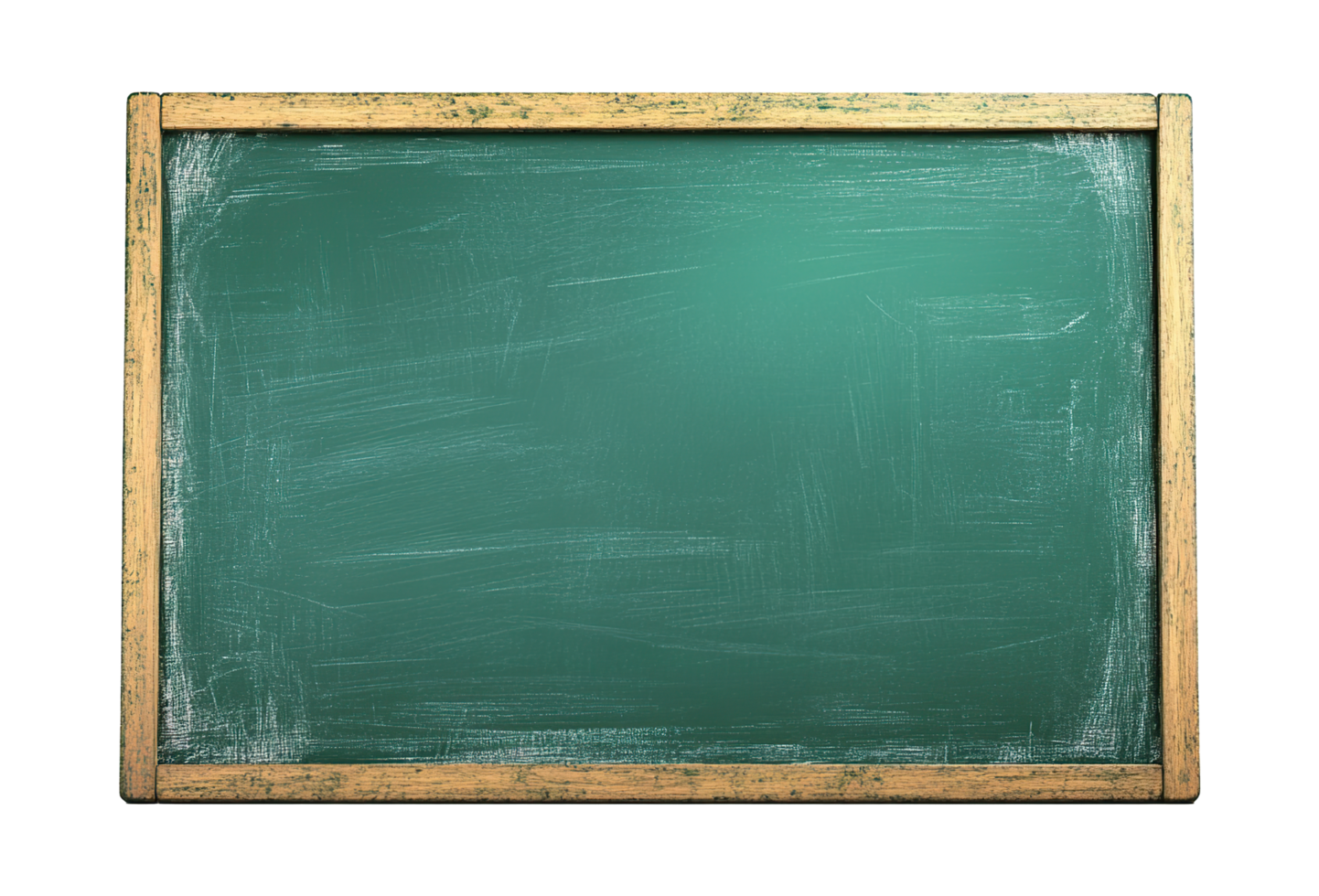 green chalkboard as element on transparent background png