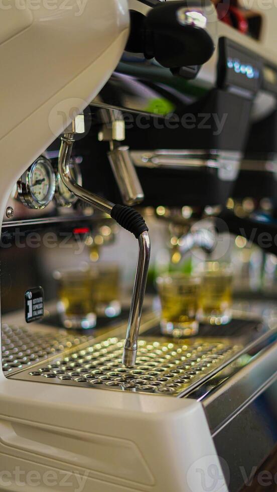 A unique coffee shop buzzes with charm, featuring captivating decor and engaging facilities. It's a perfect spot for coffee lovers and social gatherings. photo