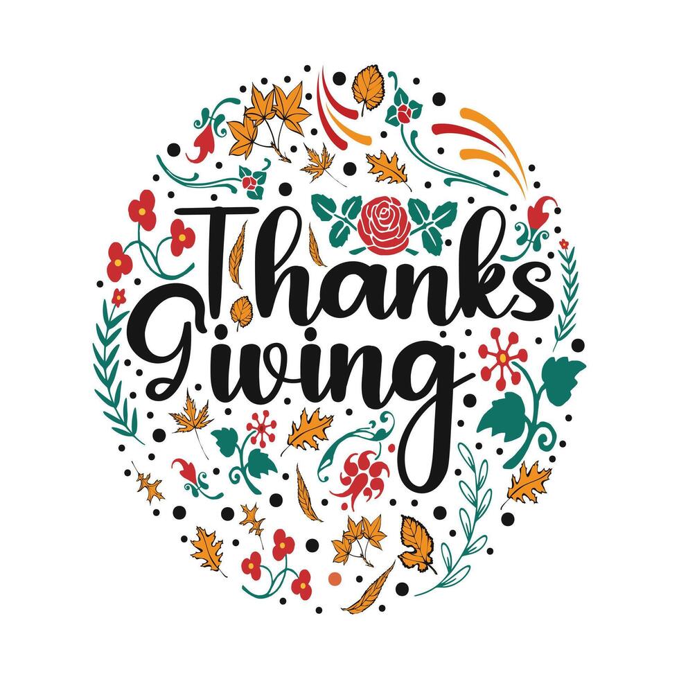 Happy Thanksgiving Day. Design typography, illustration vector