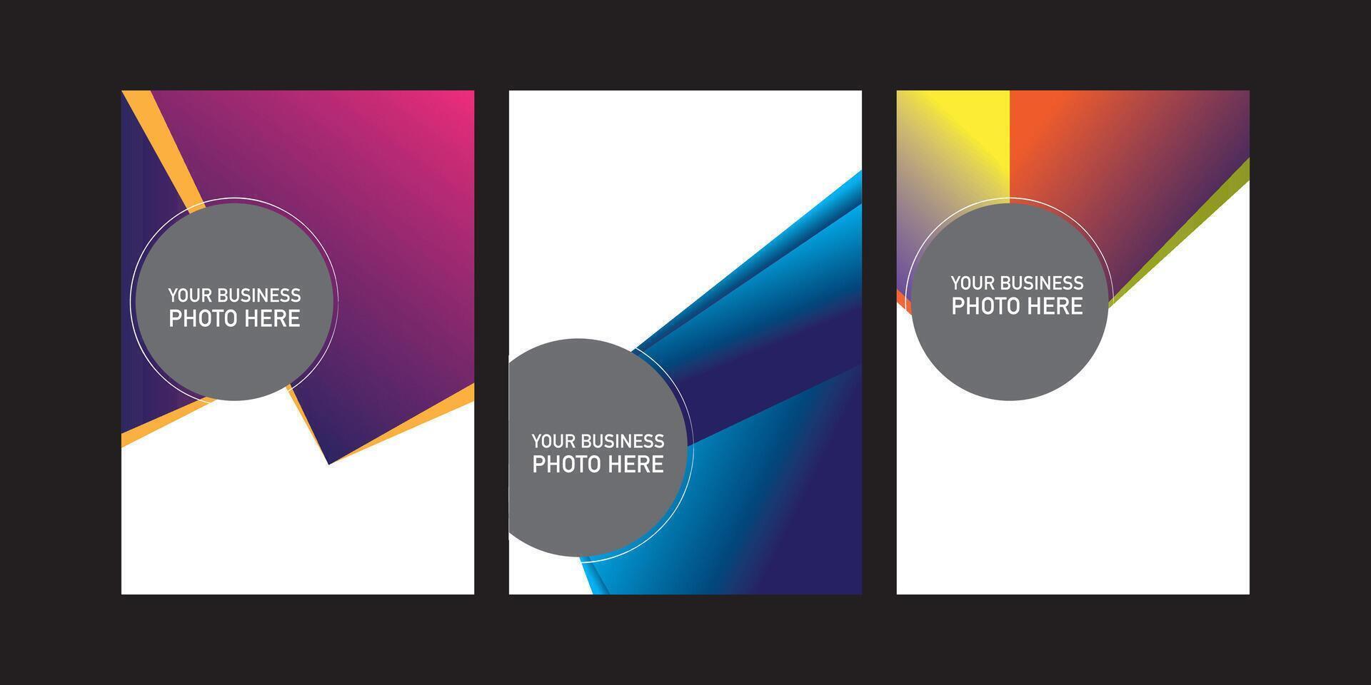 Gradient Highlights Business Templates vector