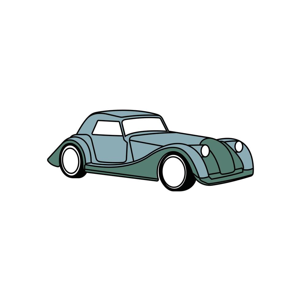 Racing Car illustration design template, Vehicle Transportation Isolated on white background, suitable for your design vector