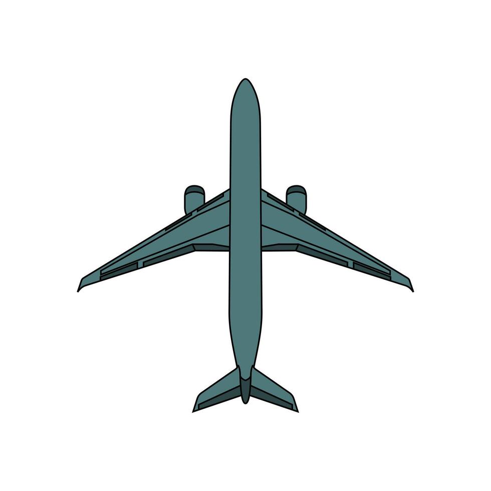 flying Airplane line simple design template, suitable for your company vector