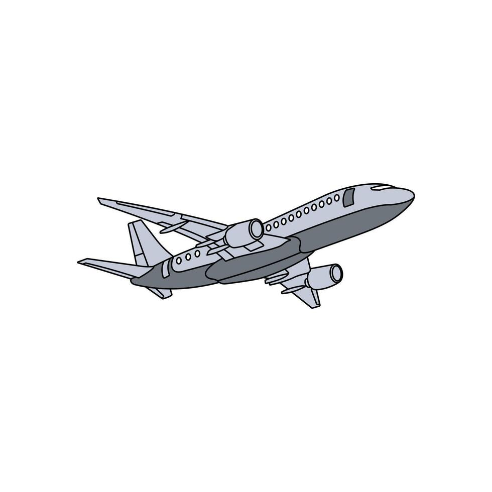 Plane Flying modern with color, plane icon design, suitable for your company vector