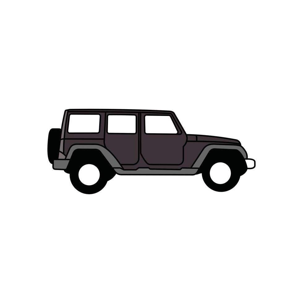 Sedan Car from side view illustration design template, Vehicle Transportation Isolated on white background, suitable for your design vector
