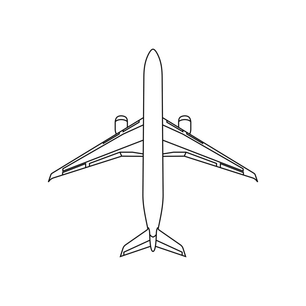 Plane line simple design template, suitable for your company vector