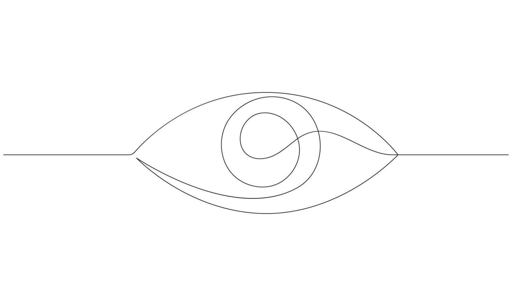 Simple single continuous line drawing of eye concept of anatomy. vector