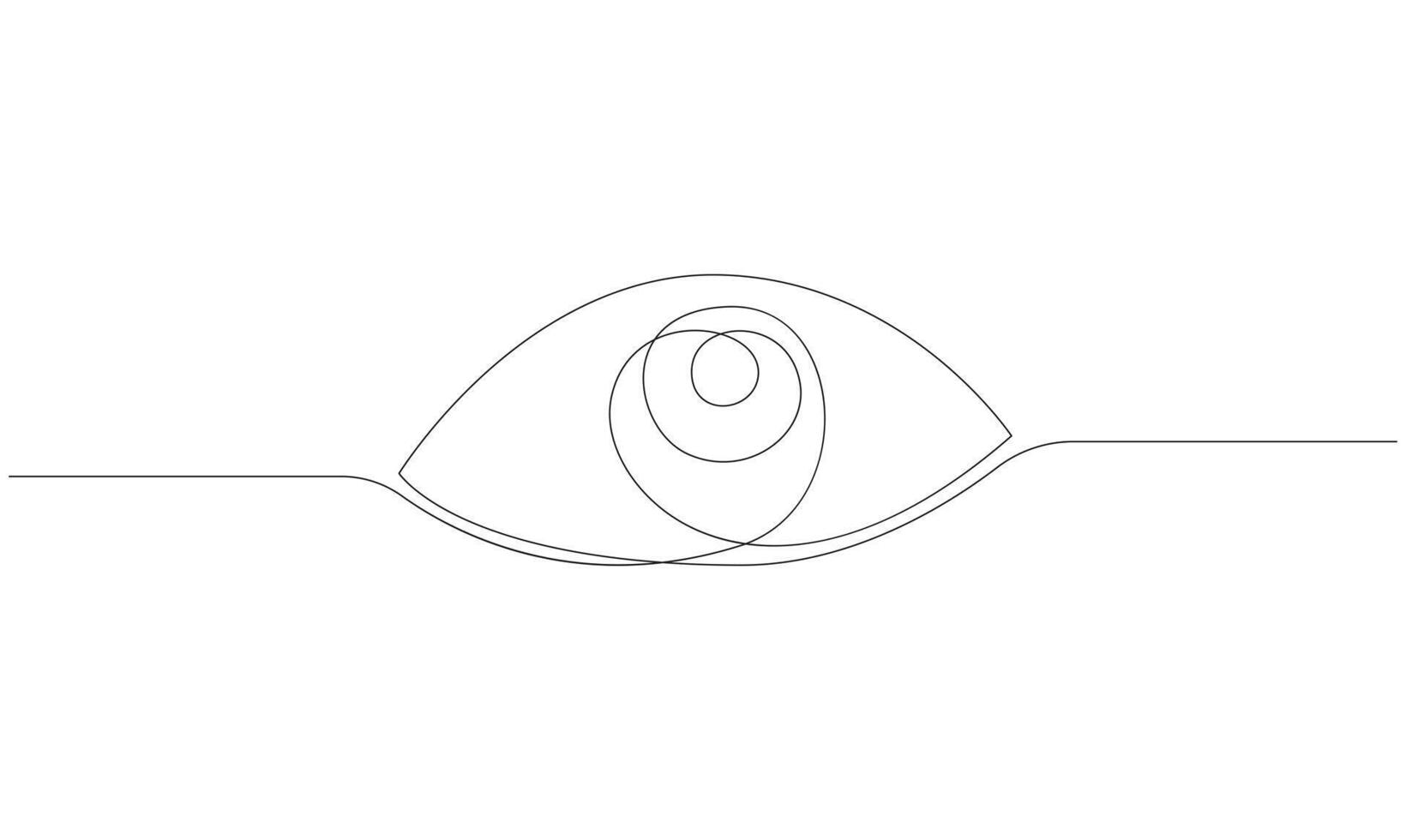 Logo type eye one continuous line drawing anatomy concept vector