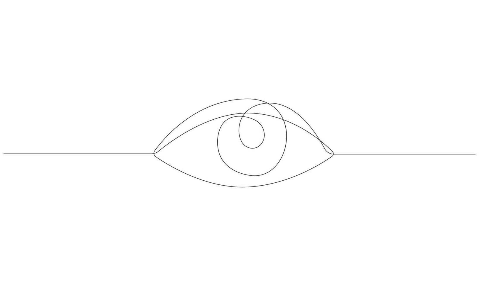 Eye one line simple drawing minimalist vector