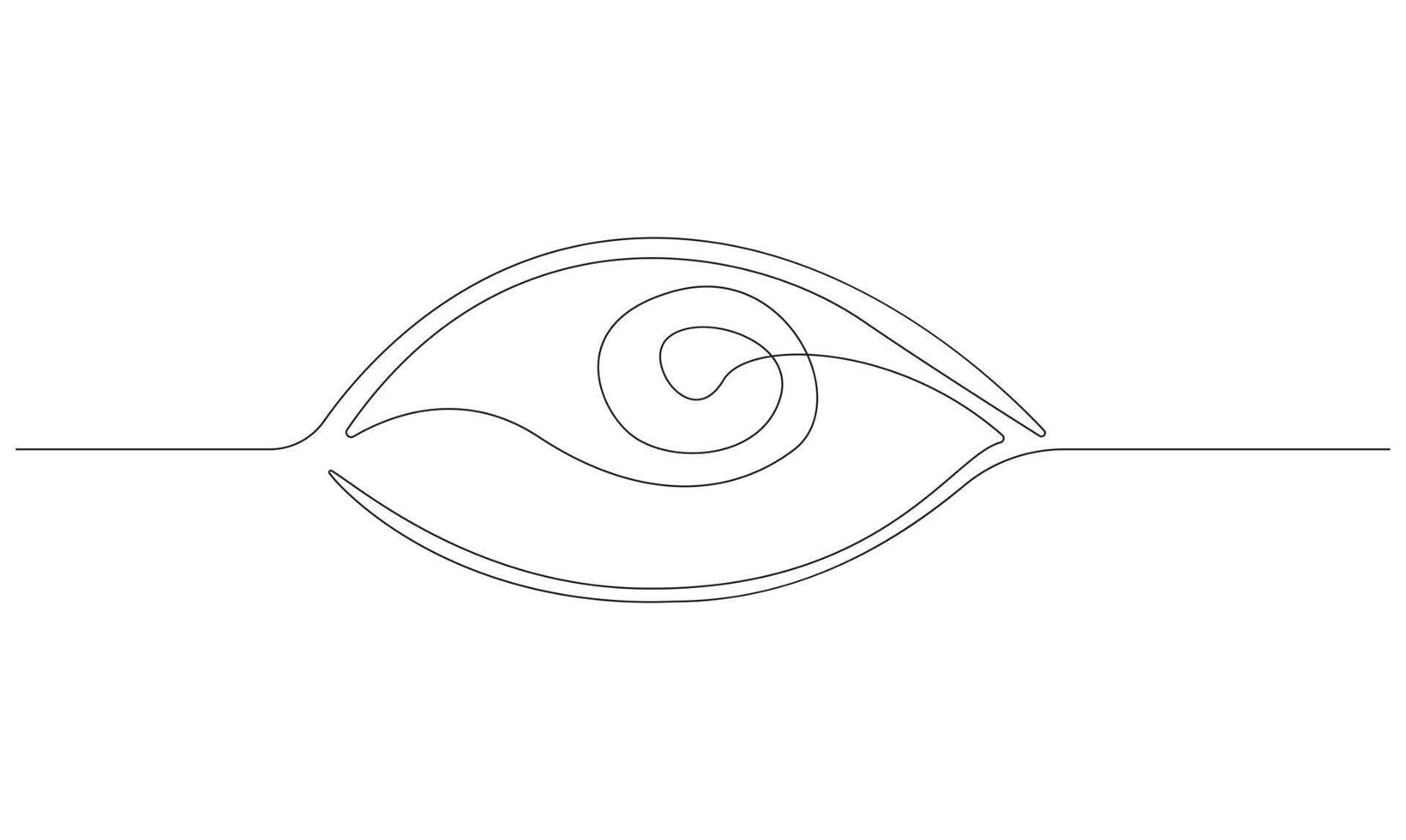 Minimalistic eye sambol for use logo one line art vector