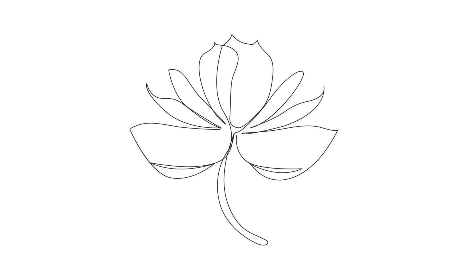 Water lily continuous one line drawing vector