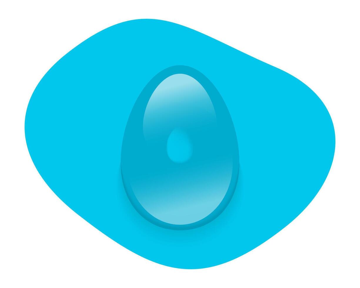 Liquid water drop . Clean droplet aqua. Design element. vector