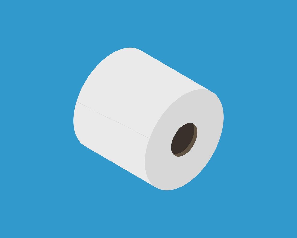 Toilet paper roll or tube icon design, template for wc. Bathroom hygiene icons, kitchen cleaning towel. Blank soft scroll product. vector