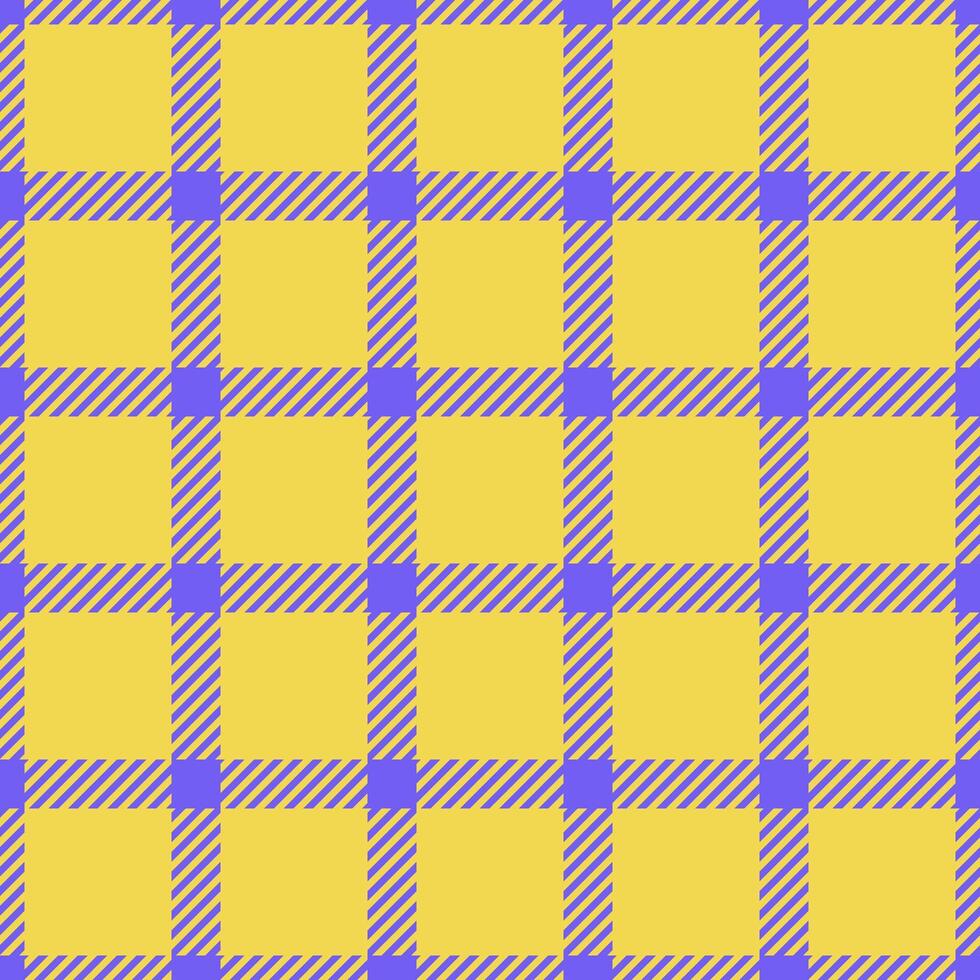 Us texture tartan plaid, purity check textile . Wedding fabric seamless background pattern in indigo and yellow colors. vector