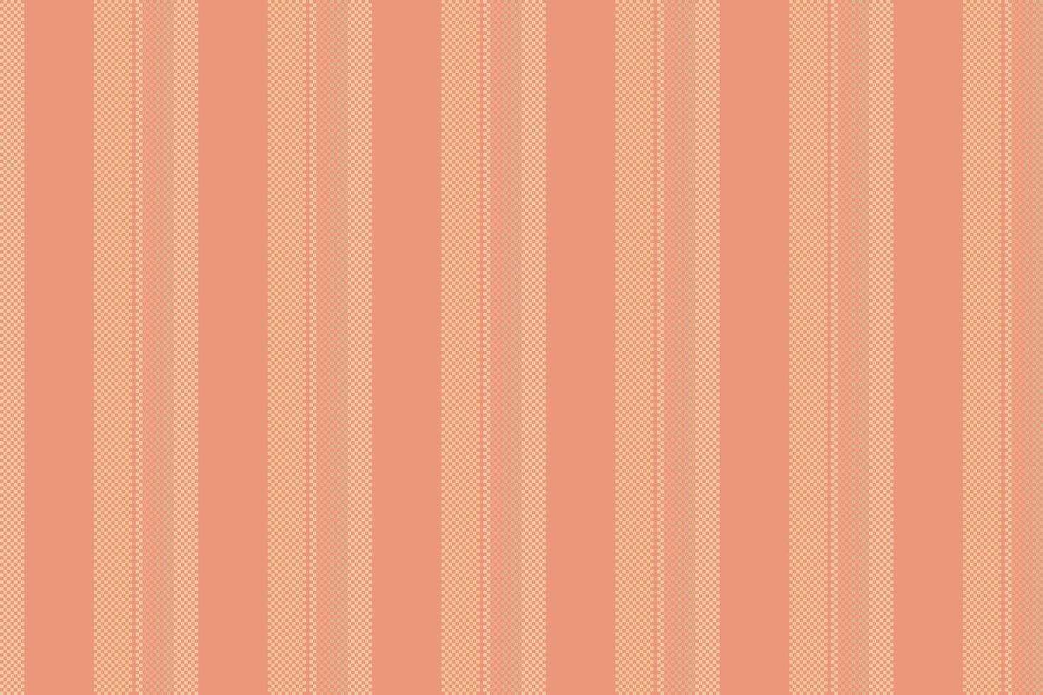 Minimalist background texture, couch stripe fabric pattern. Abstract background seamless lines textile vertical in dark salmon and orange colors. vector