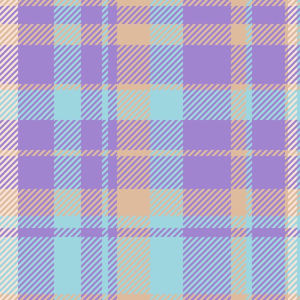 Commerce seamless background, duvet cover tartan pattern check. Fur plaid texture textile fabric in light and violet colors. vector