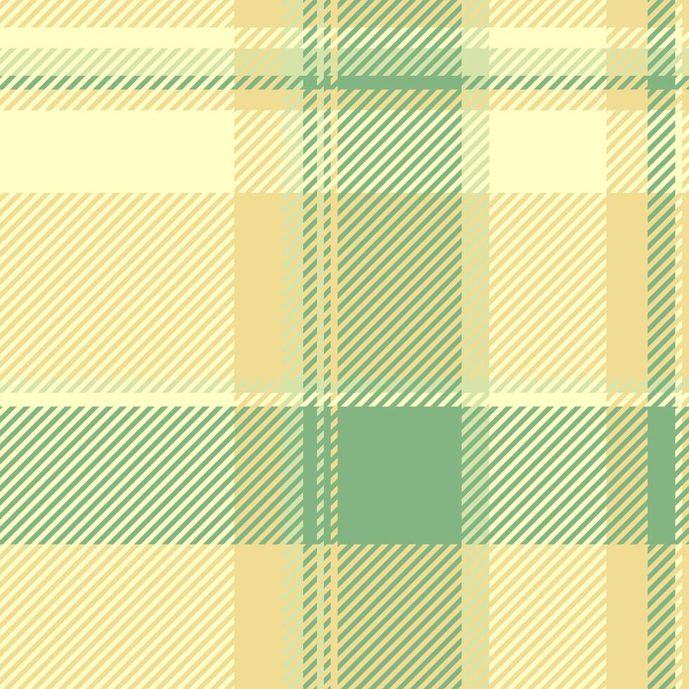 Fibrous textile background check, comfort fabric seamless. Folded tartan plaid texture pattern in light and yellow colors. vector