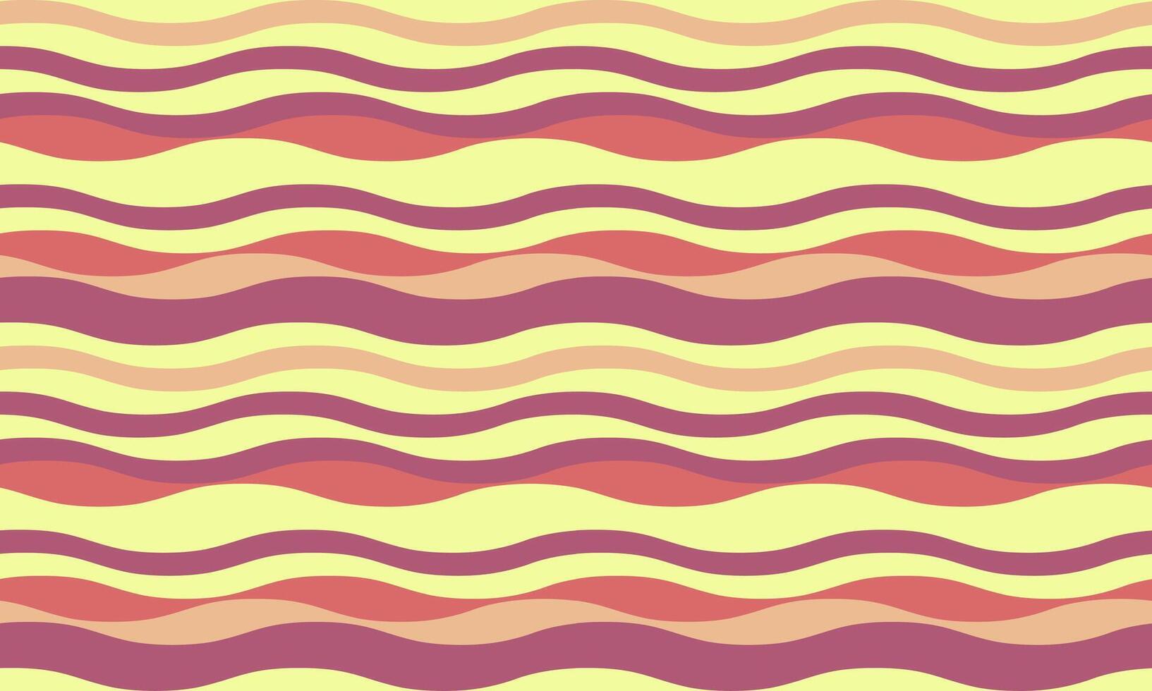 Abstract background with wavy stripes in vibrant colors, creating a rippled, liquid effect. Smooth curves and textured lines add elegance, vitality, and creativity. Ideal for wallpaper or textile. vector