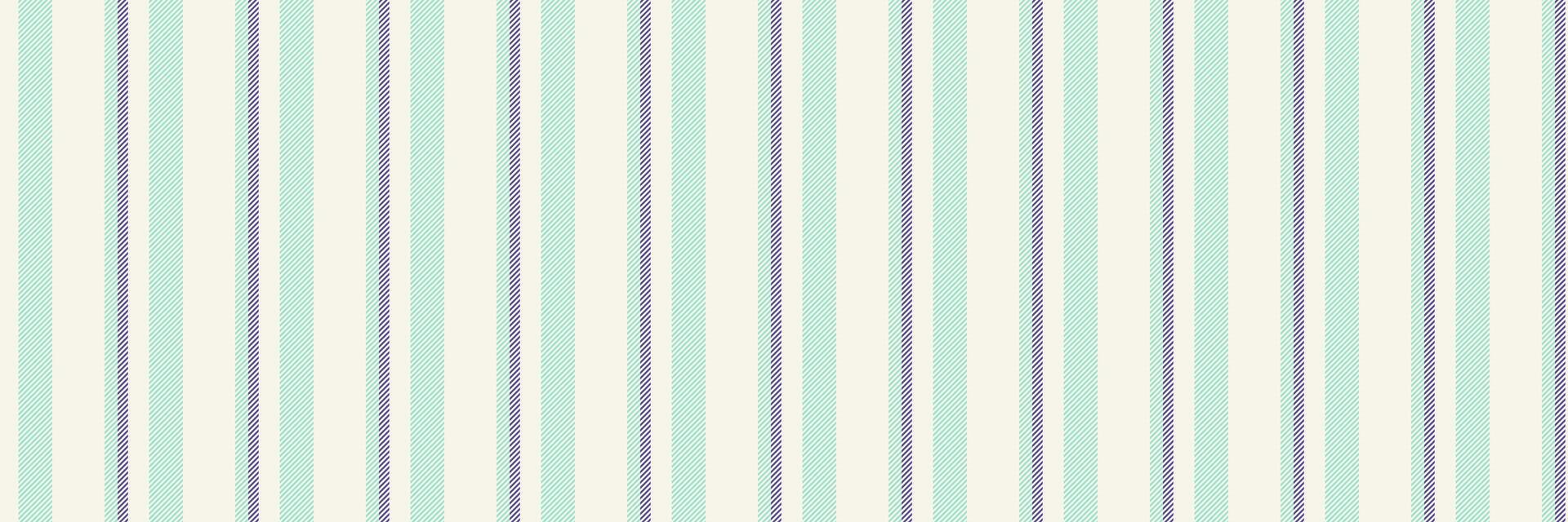 Cee fabric background seamless, endless lines textile . Plow stripe vertical pattern texture in linen and teal colors. vector