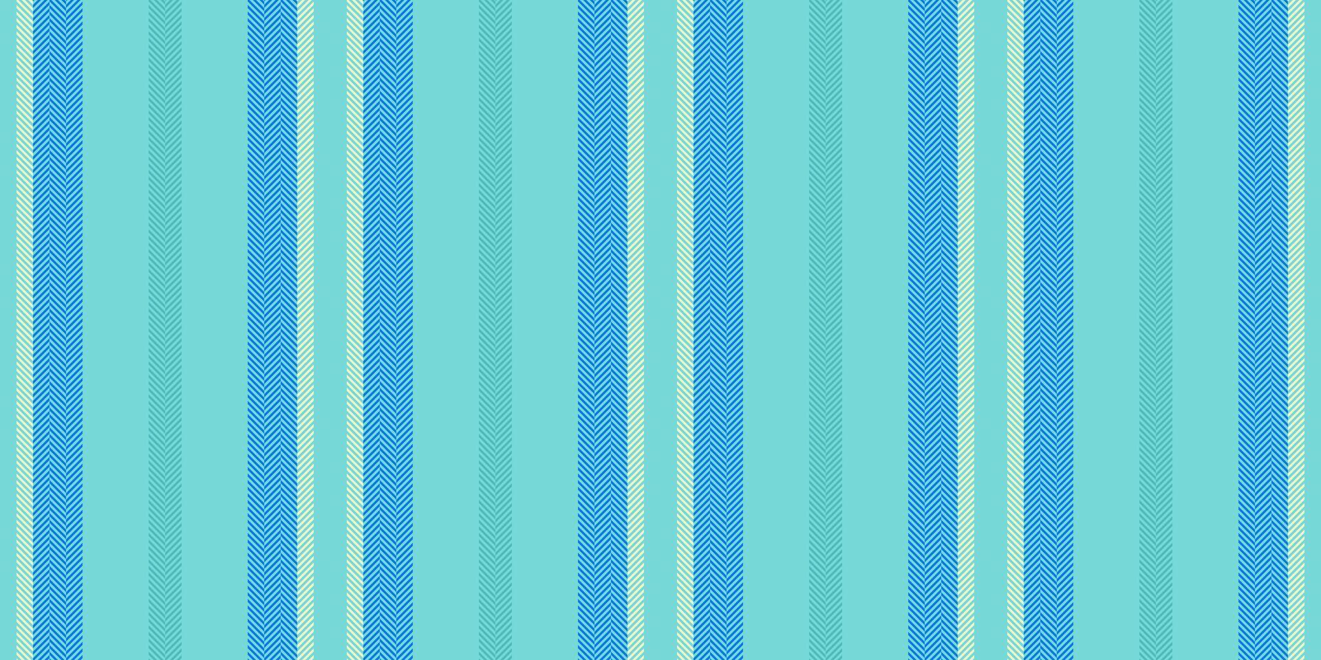 Blothes background pattern, primary lines textile fabric. Geat texture stripe vertical seamless in teal and cyan colors. vector