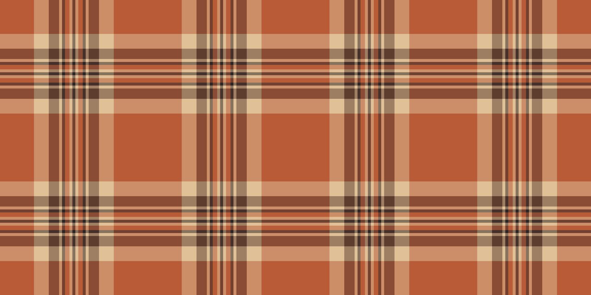 Composition seamless texture tartan, summertime plaid background . Nostalgia textile pattern check fabric in orange and dark colors. vector