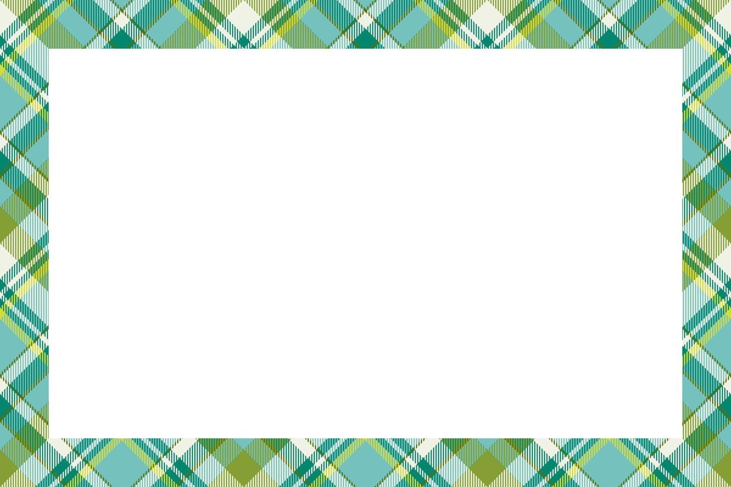 Vintage frame . Scottish border pattern retro style. Tartan plaid ornament. vector