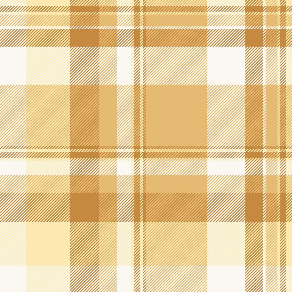 Horizontal pattern check, trim fabric background tartan. Mature texture seamless textile plaid in amber and sea shell colors. vector