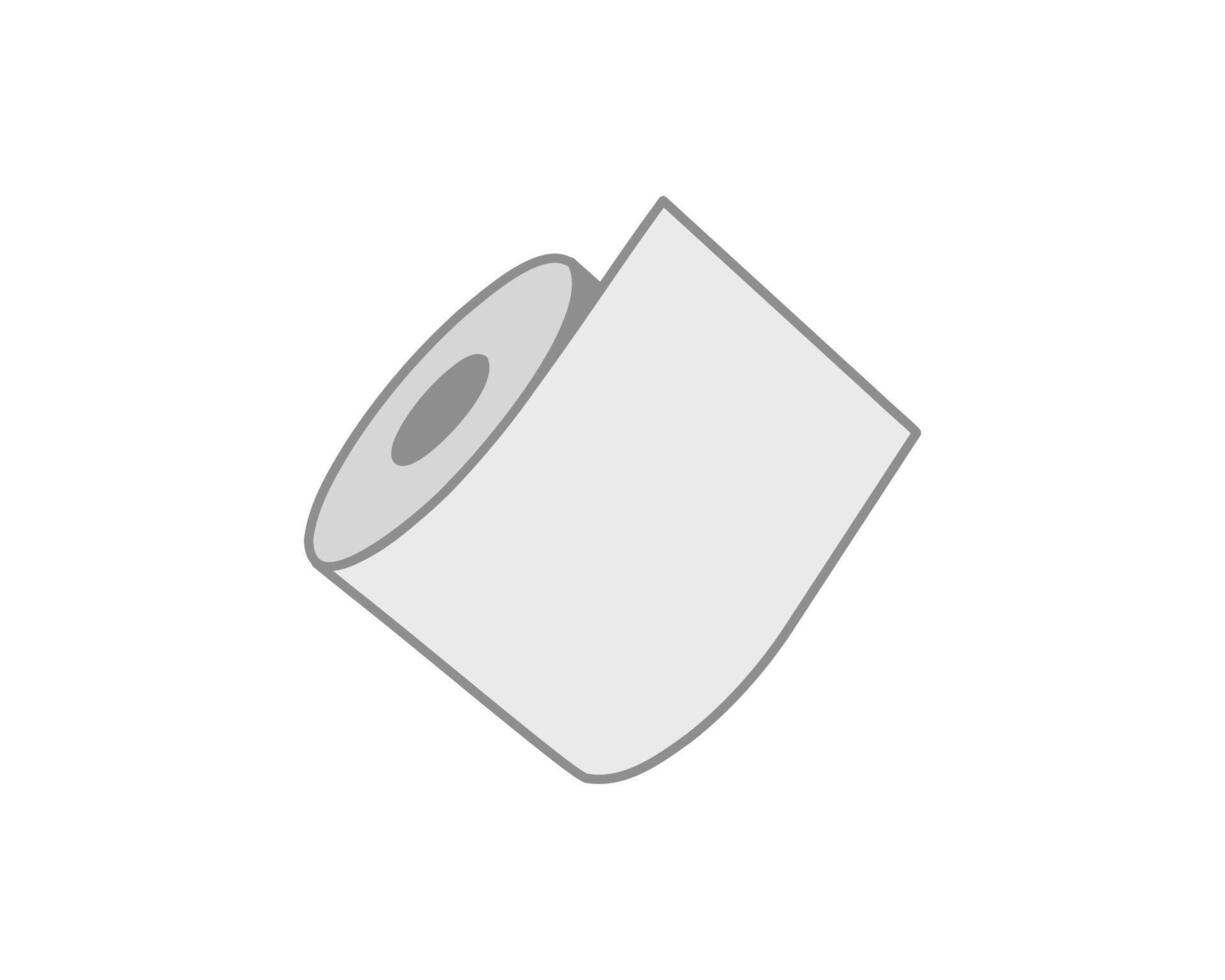 Toilet paper roll or tube icon design, template for wc. Bathroom hygiene icons, kitchen cleaning towel. Blank soft scroll product. vector